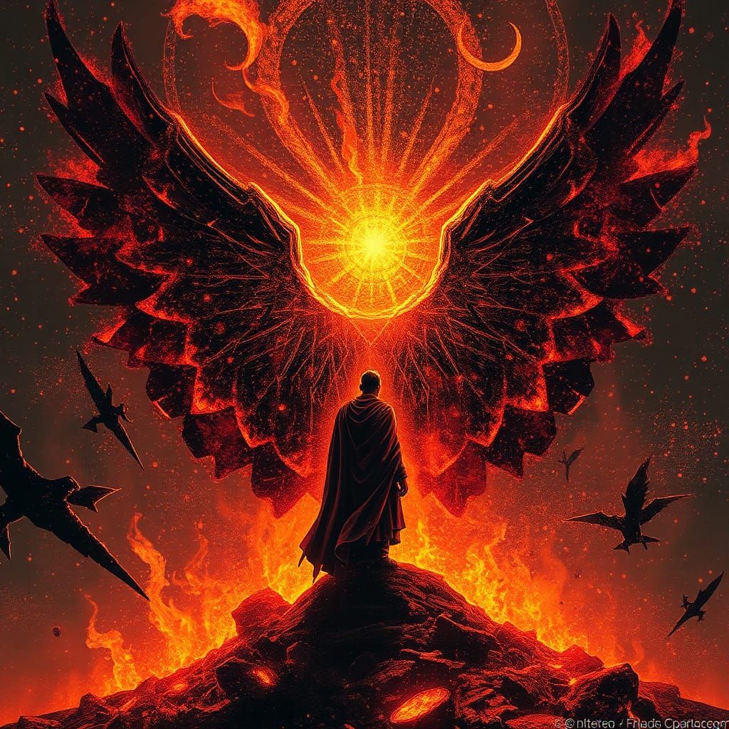 Phoenix Rising: A Symphony of Light and Shadow