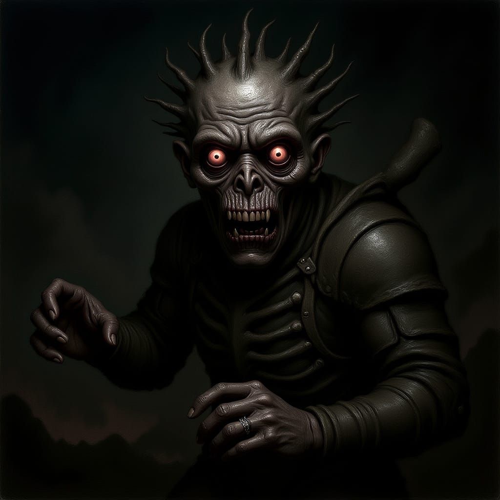 Eerie Creature in Surreal Dreamscape