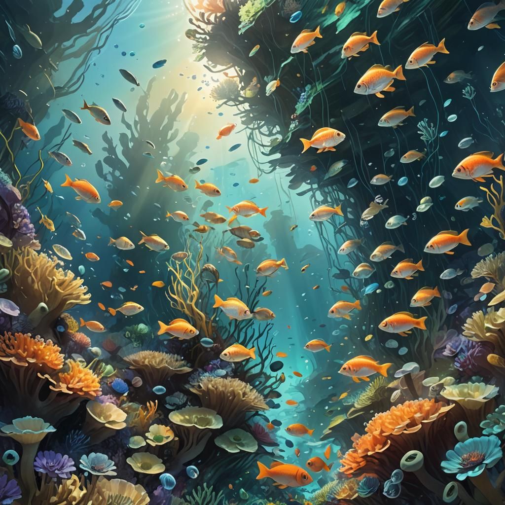 Luminous Coral Reef Concept Art