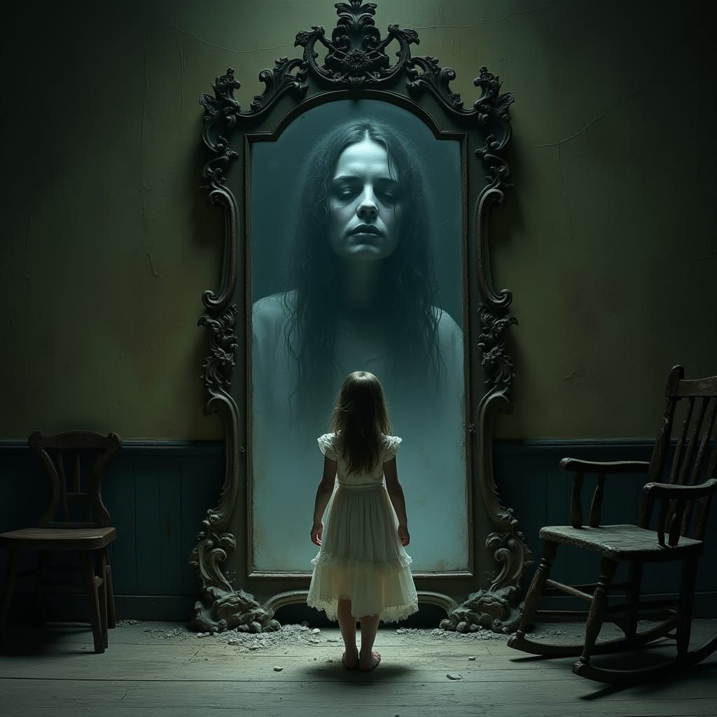 Frightful Encounter in a Haunting Abandoned Room