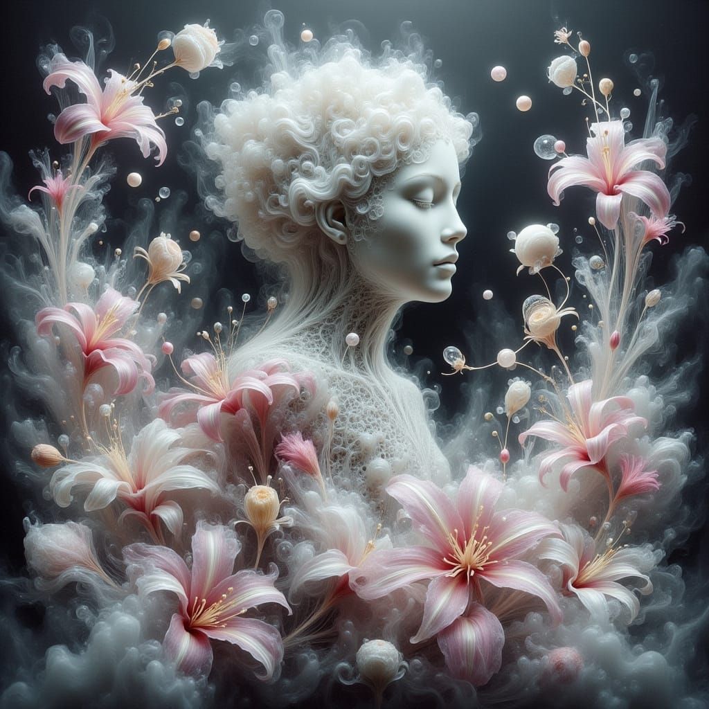 Majestic Figure Gazes at Giant Moonlit Balcony