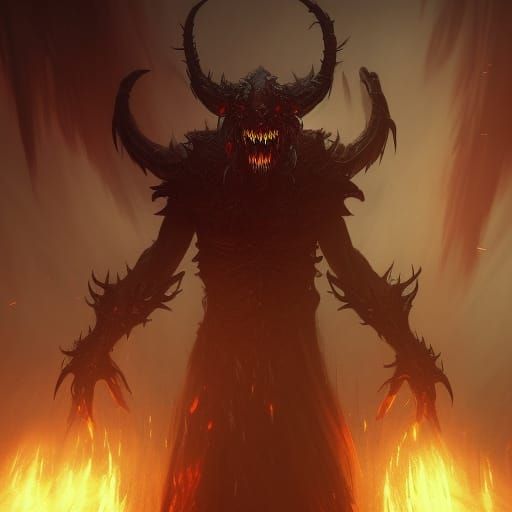 Demon Lord of Hatred: Dark Fantasy Art