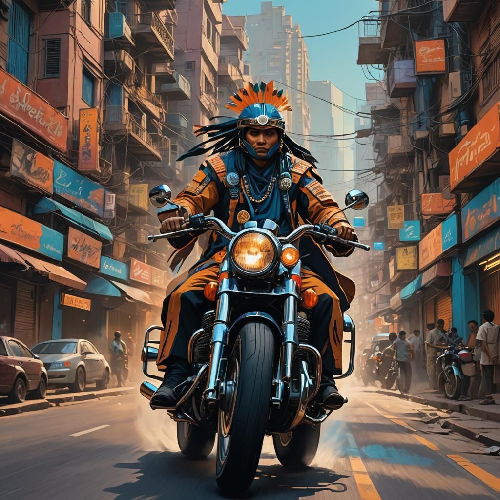 Navajo Rider in Mumbai, Concept Art