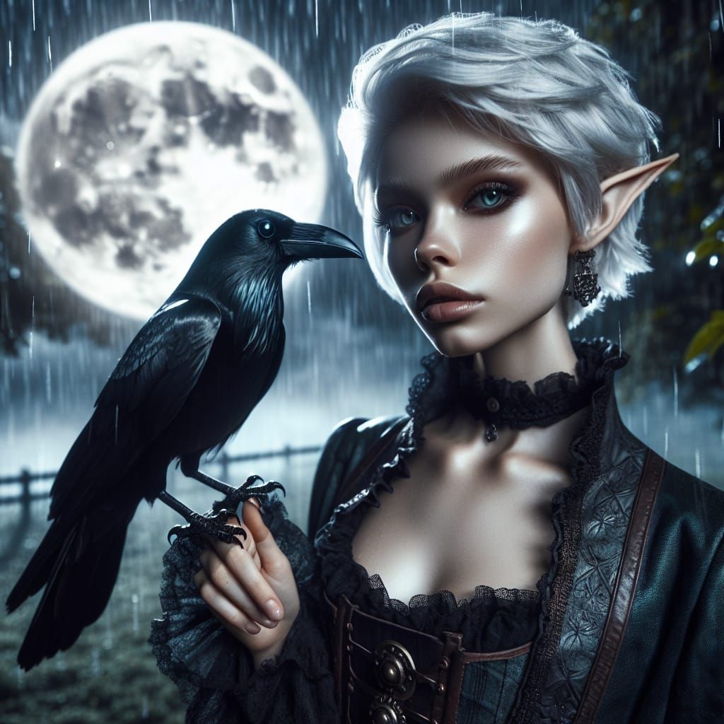 Steampunk Witch in Moonlit Splendor