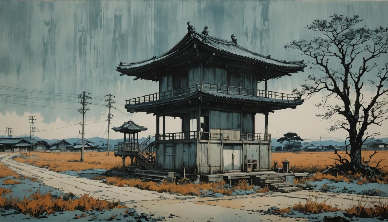 Dark Surreal Scene in Muted Colors