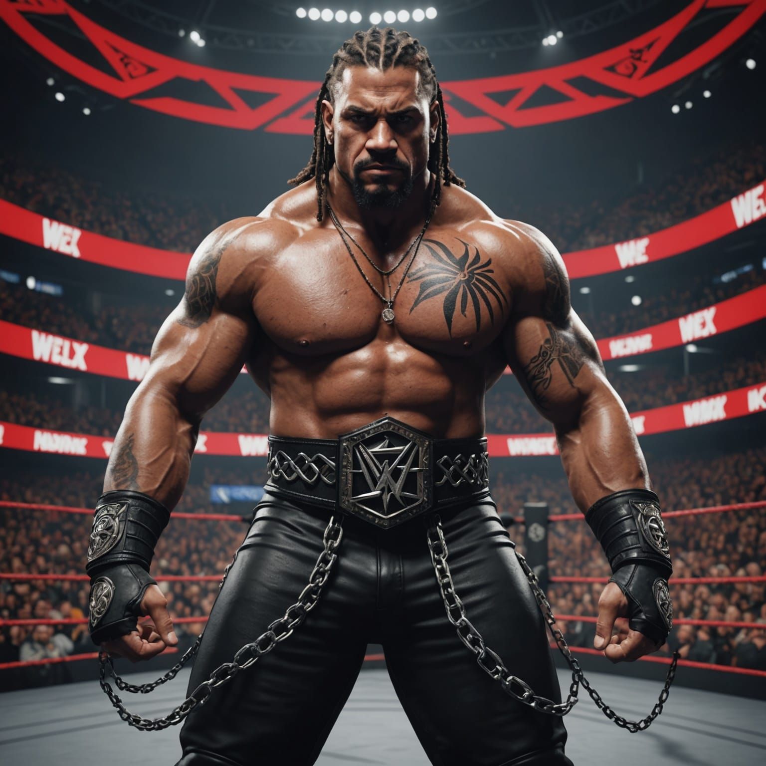 Wrestling Moves in Detailed Matte Painting