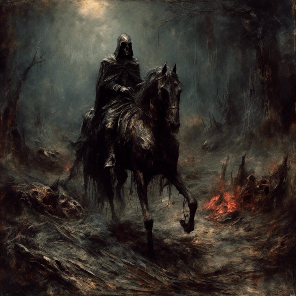 Headless Horseman Macabre Impressionist Masterpiece