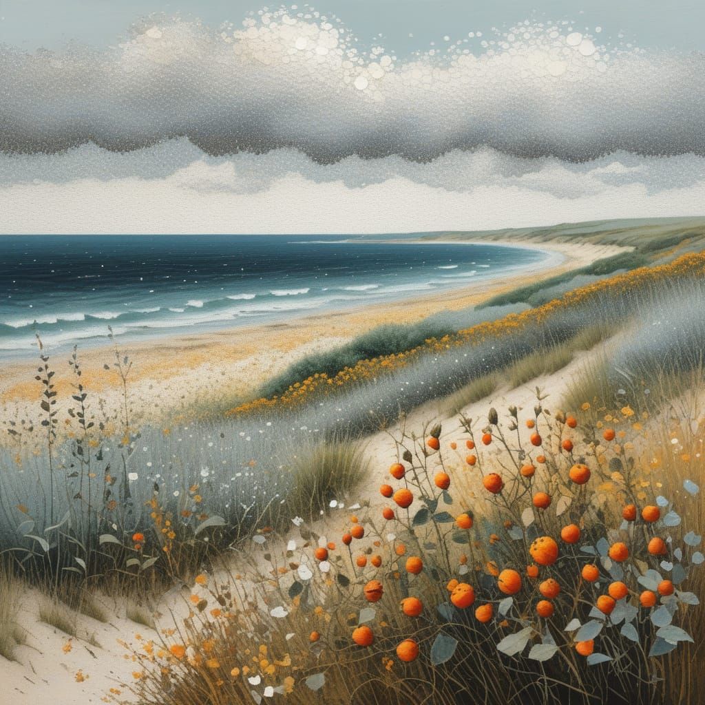 Cloudy Summer Morning by the North Sea