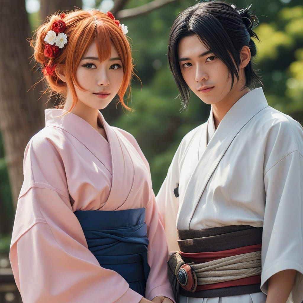 Japanese Couple in Hyperrealistic Anime-Inspired Cosplay