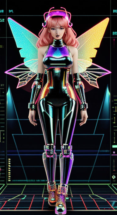 Surreal Cyberpunk Blueprint Unveils Futuristic Fairy Interfa...