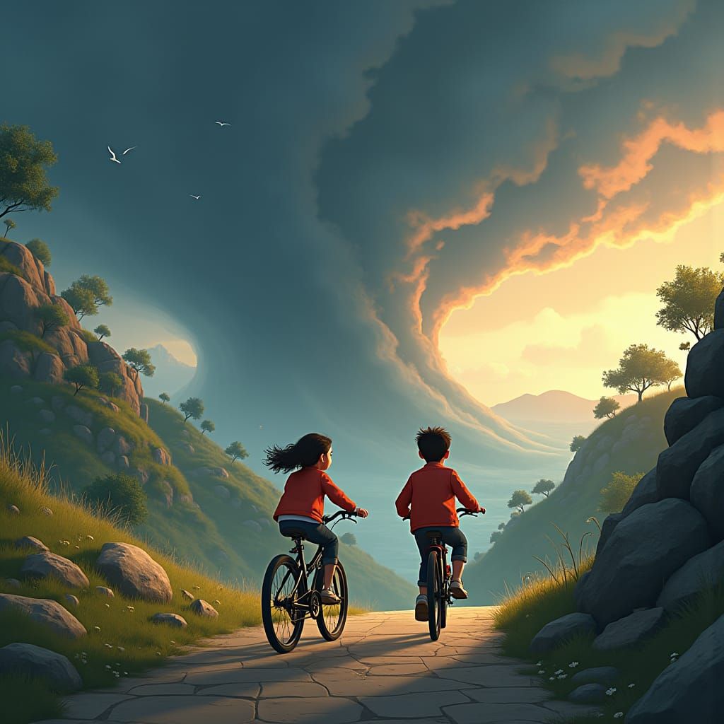 Friends Escape Hurricane in Realistic 3D Animation