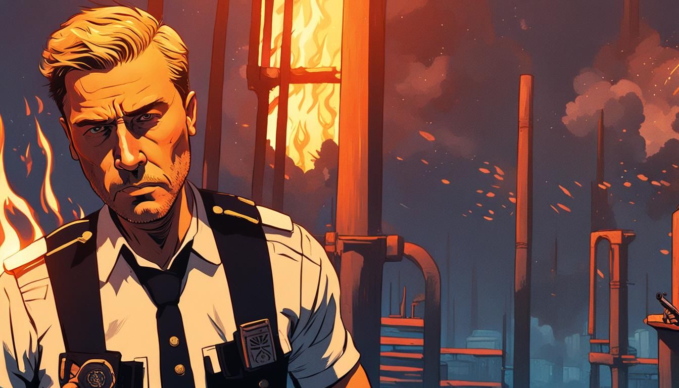 Heroic Policeman in Fantasy Concept Art