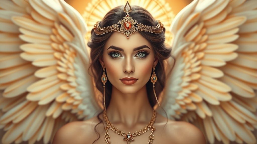 Radiant Winged Goddess of Beauty
