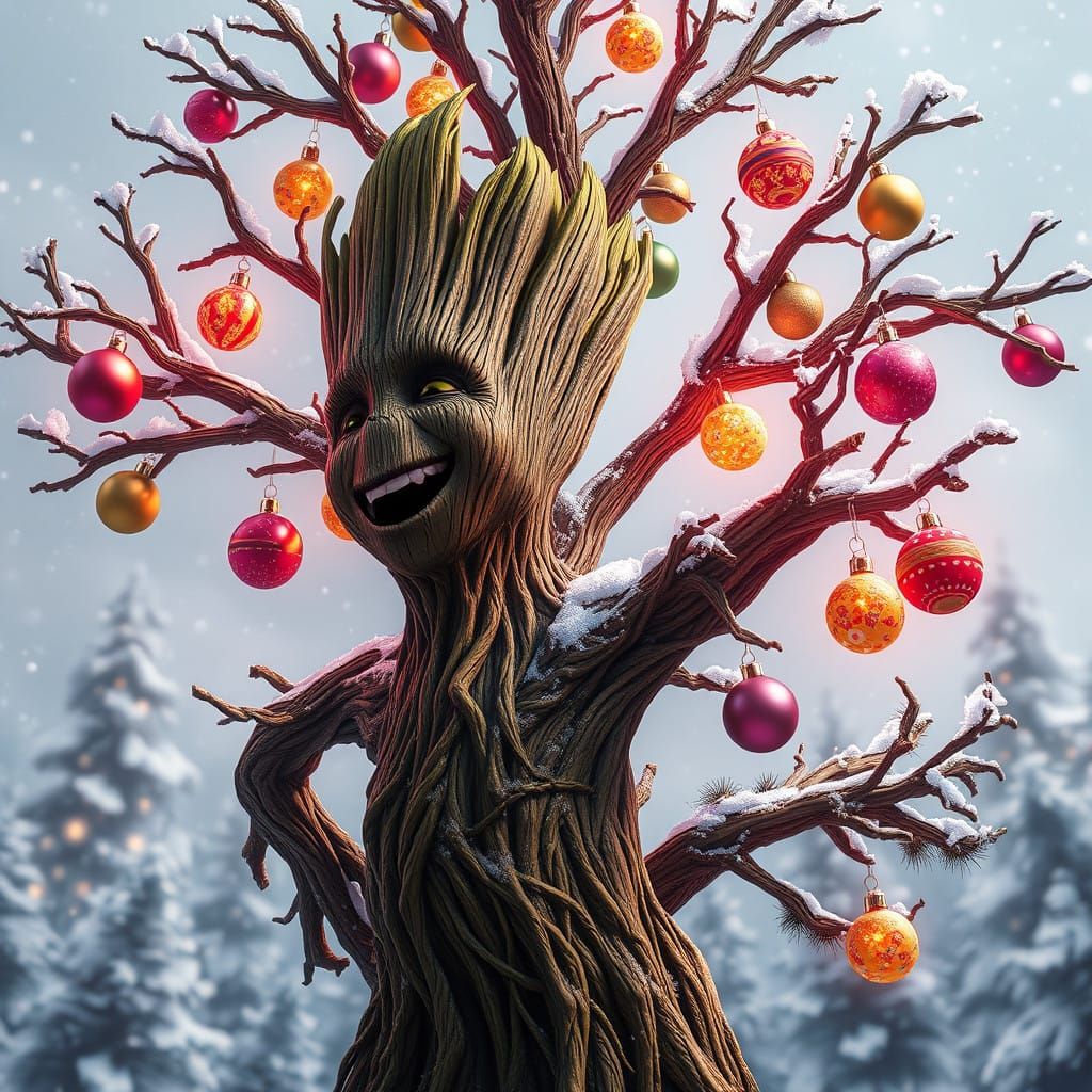 Vibrant Christmas Tree of Joyful Living Wonder