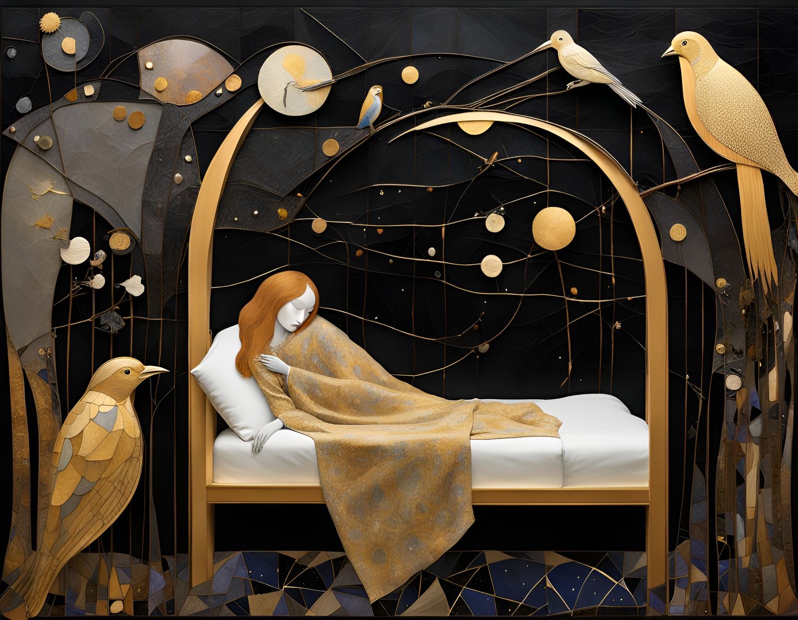 Dream Flight in Golden Galaxy