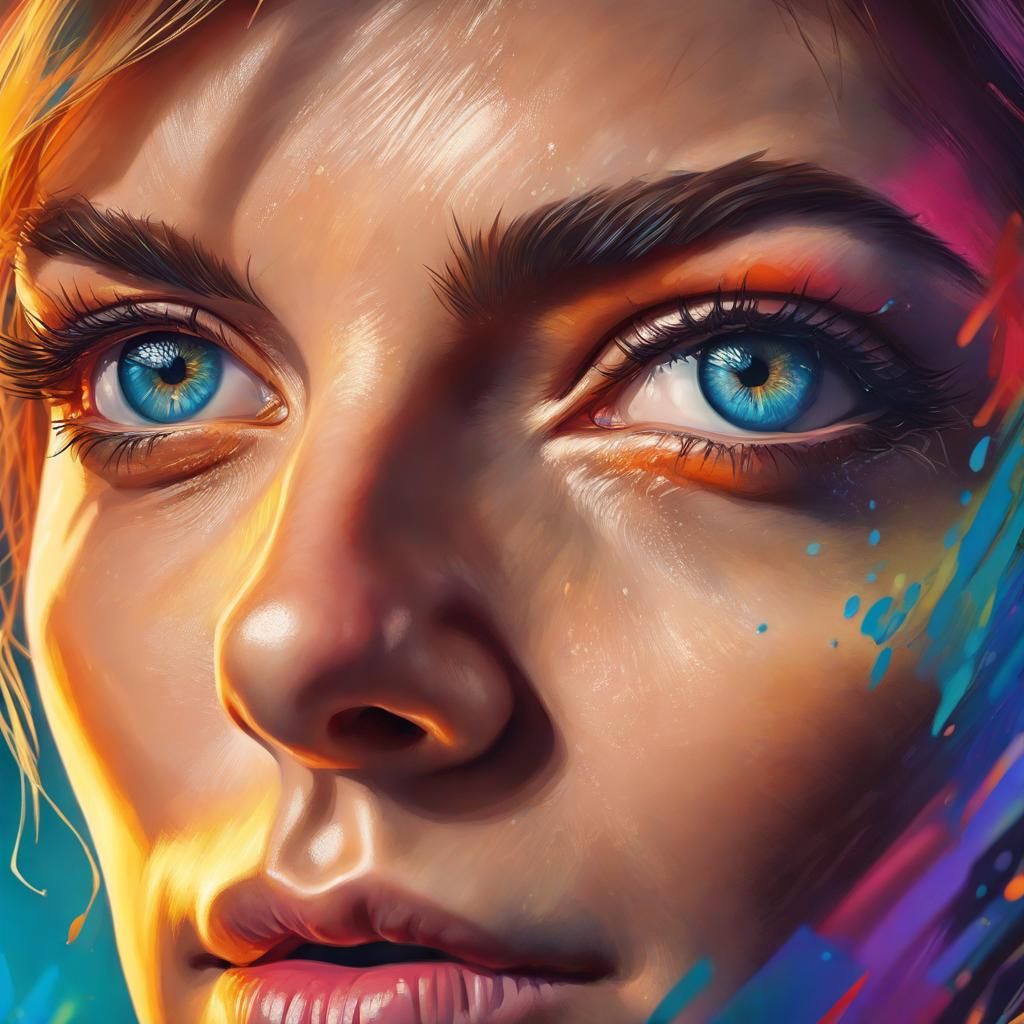 Intense Eyes of a Determined Business Woman