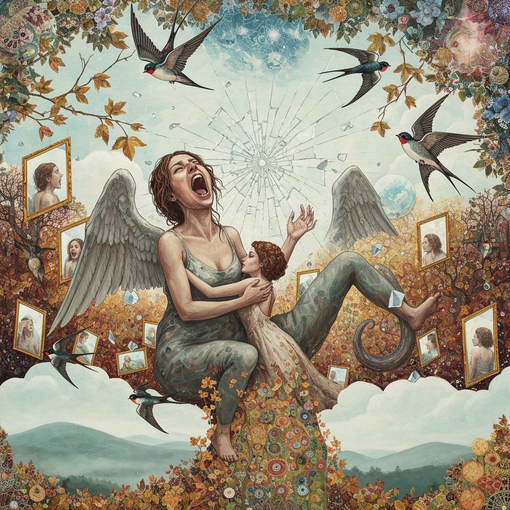 Angel of Memories Screaming Amidst Shattered Mirrors