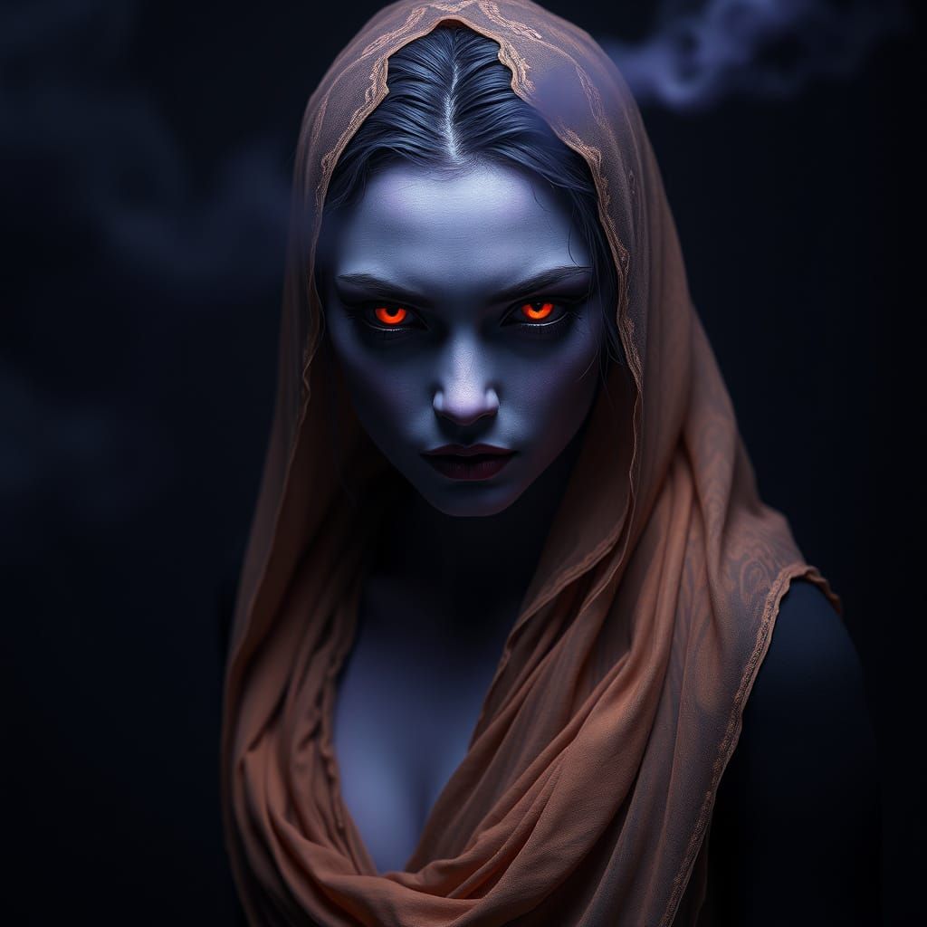 Vampiric Oracle in Dark Fantasy