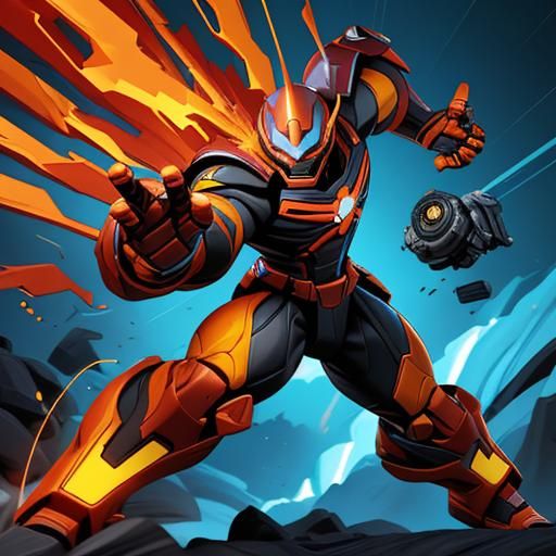 Motorcycle Parts and Helmet Concept Art in Comic Style