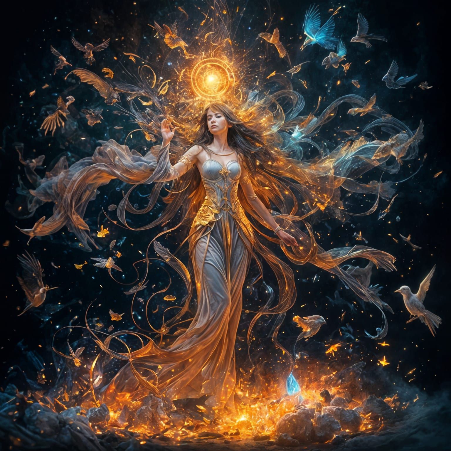 Finding the wisdom of magic <lora:Niji 6 Surrealism:1.0>