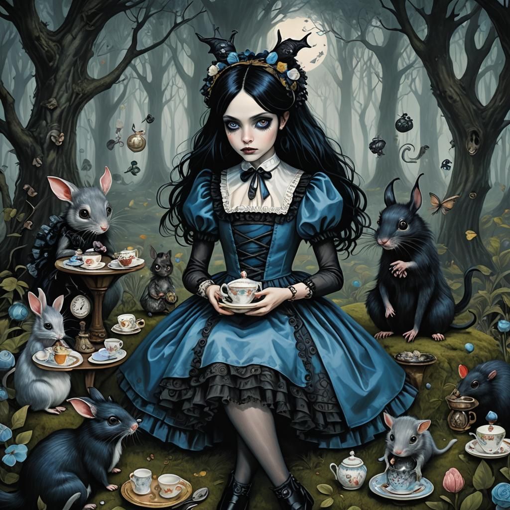 Gothic Alice in Wonderland Tea Party
