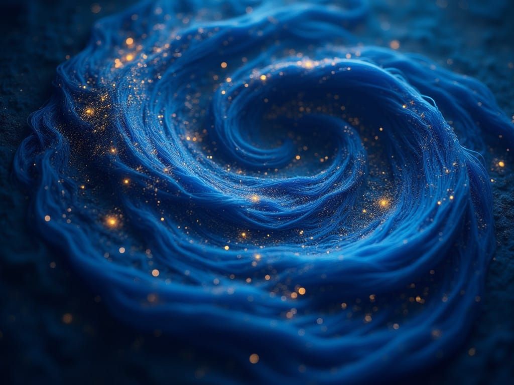 Midnight Swirls of Cosmic Blues