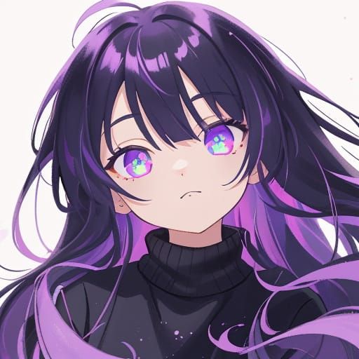 Vibrant Digital Art of Girl with Striking Eyes