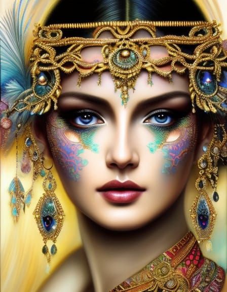 Mystical Namibian Goddess in Hyperdetailed Fantasy Art