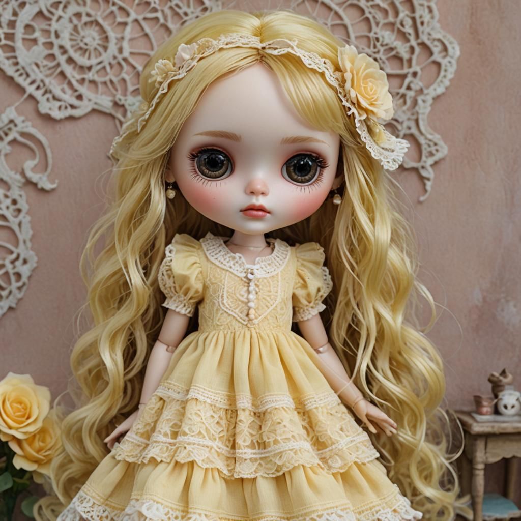 Blythe Doll in Pastel Lace Dress