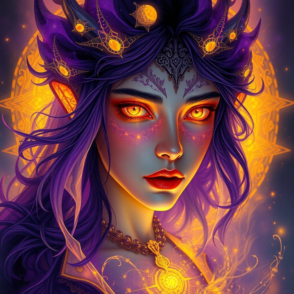 Ethereal Purple Being in Dark Fantasy Art