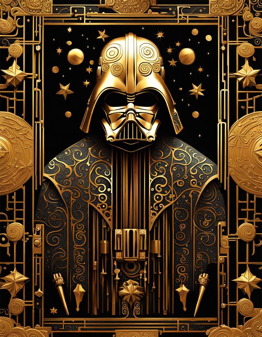 Luxurious Metal Art Nouveau Depiction