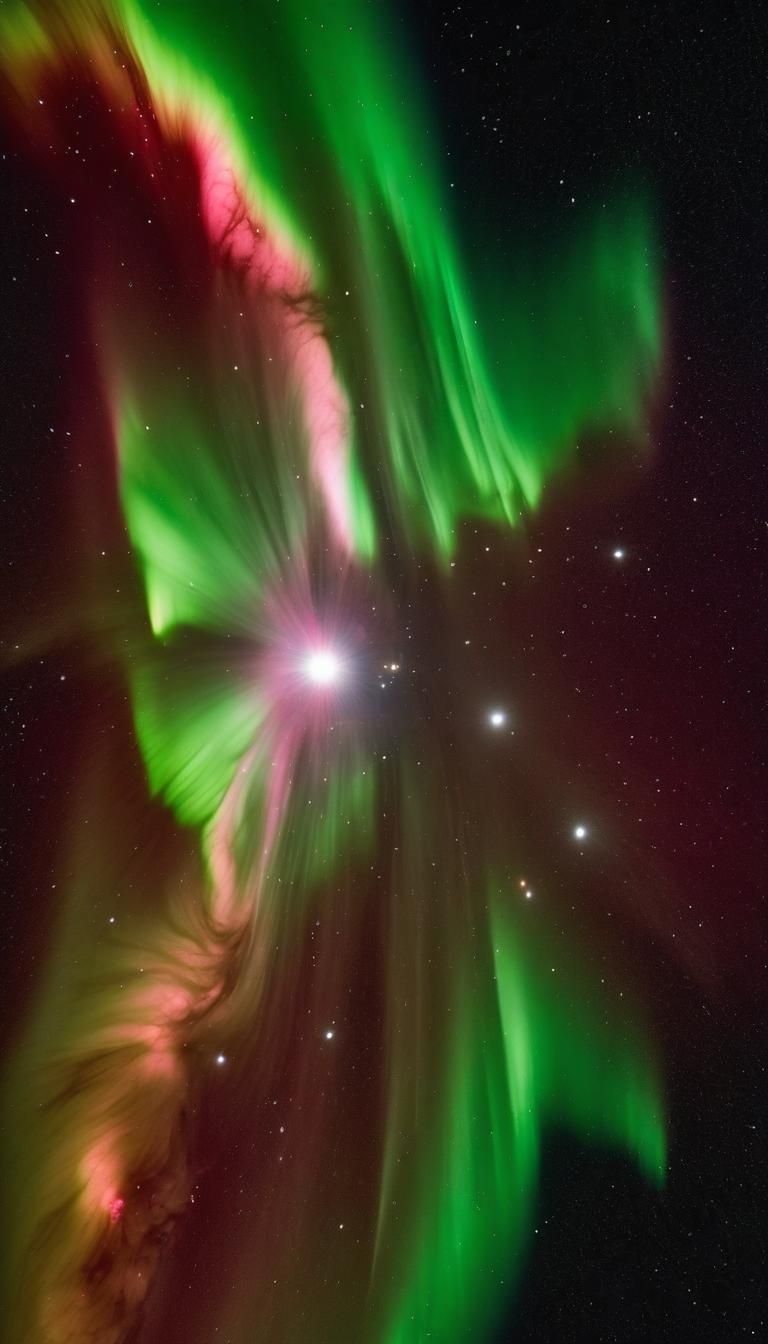 Spectacular Auroras During Solar Storm in Photoillustration
