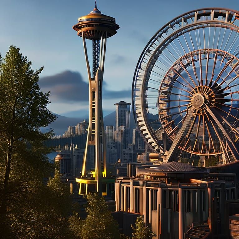 Post-Apocalyptic Seattle in Cinematic 3D Game Style
