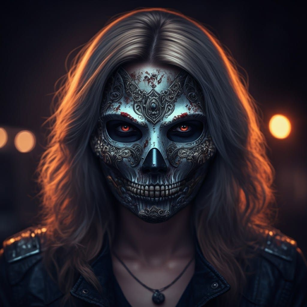 Day of the Dead Biopunk Portrait in HDR