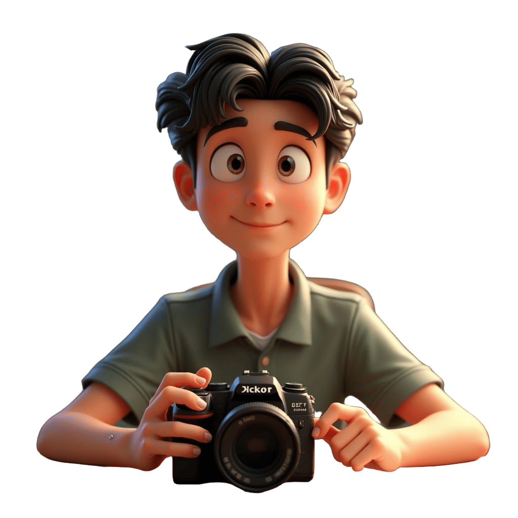Disney-Inspired 3D Portrait of a Photographer