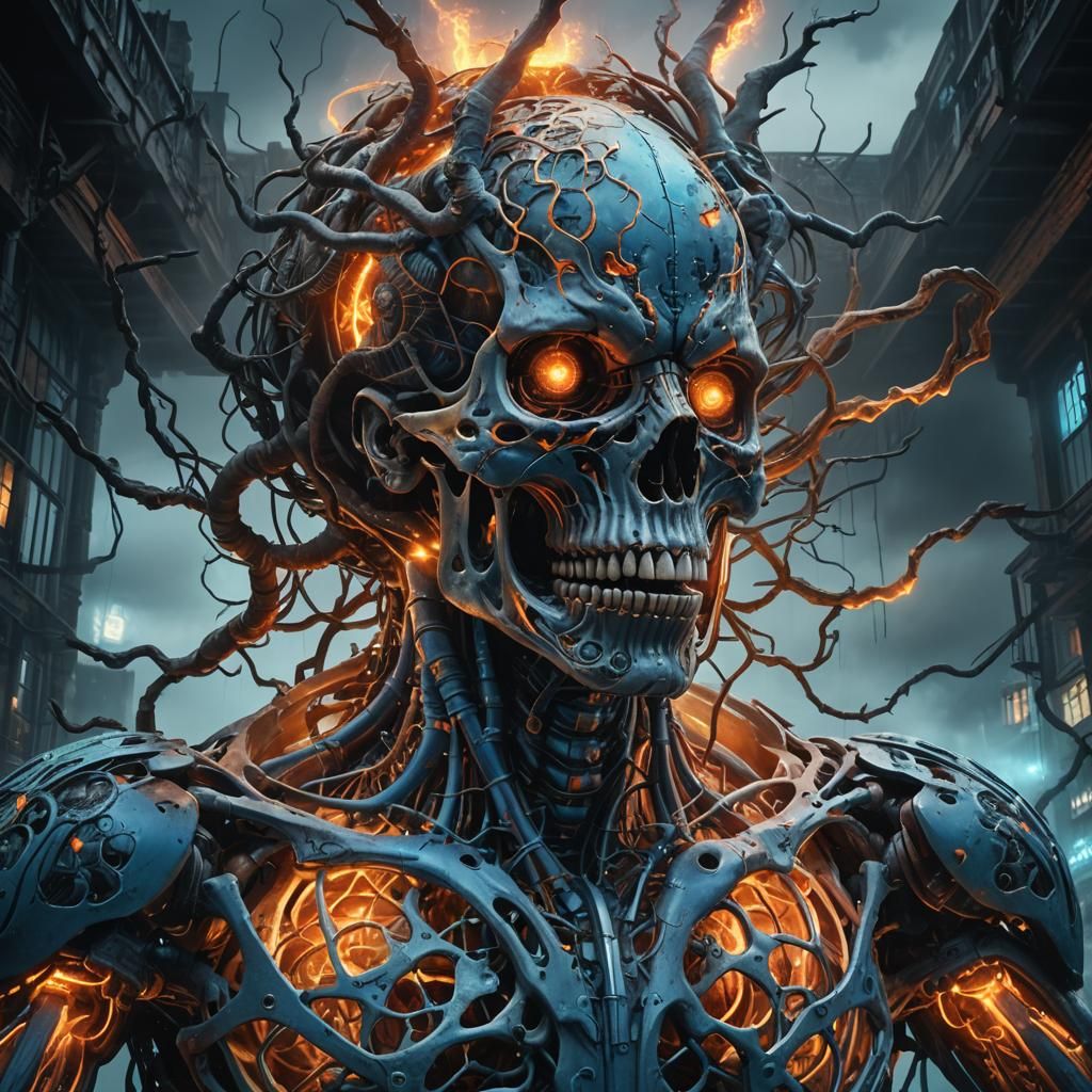 Fantastical Anatomy: Growling Structure in Ethereal Light