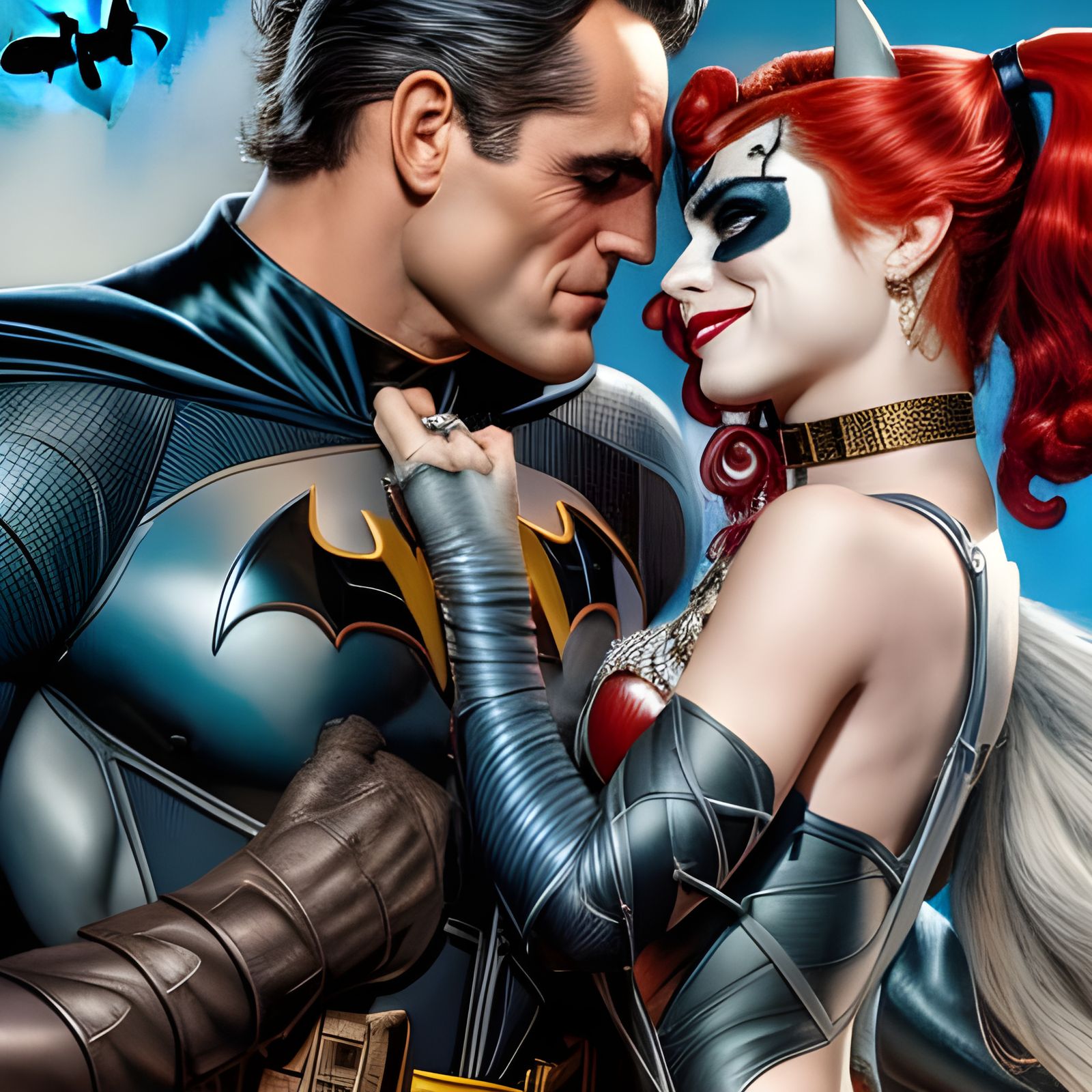 Batman and Harley Quinn Rococo Embrace