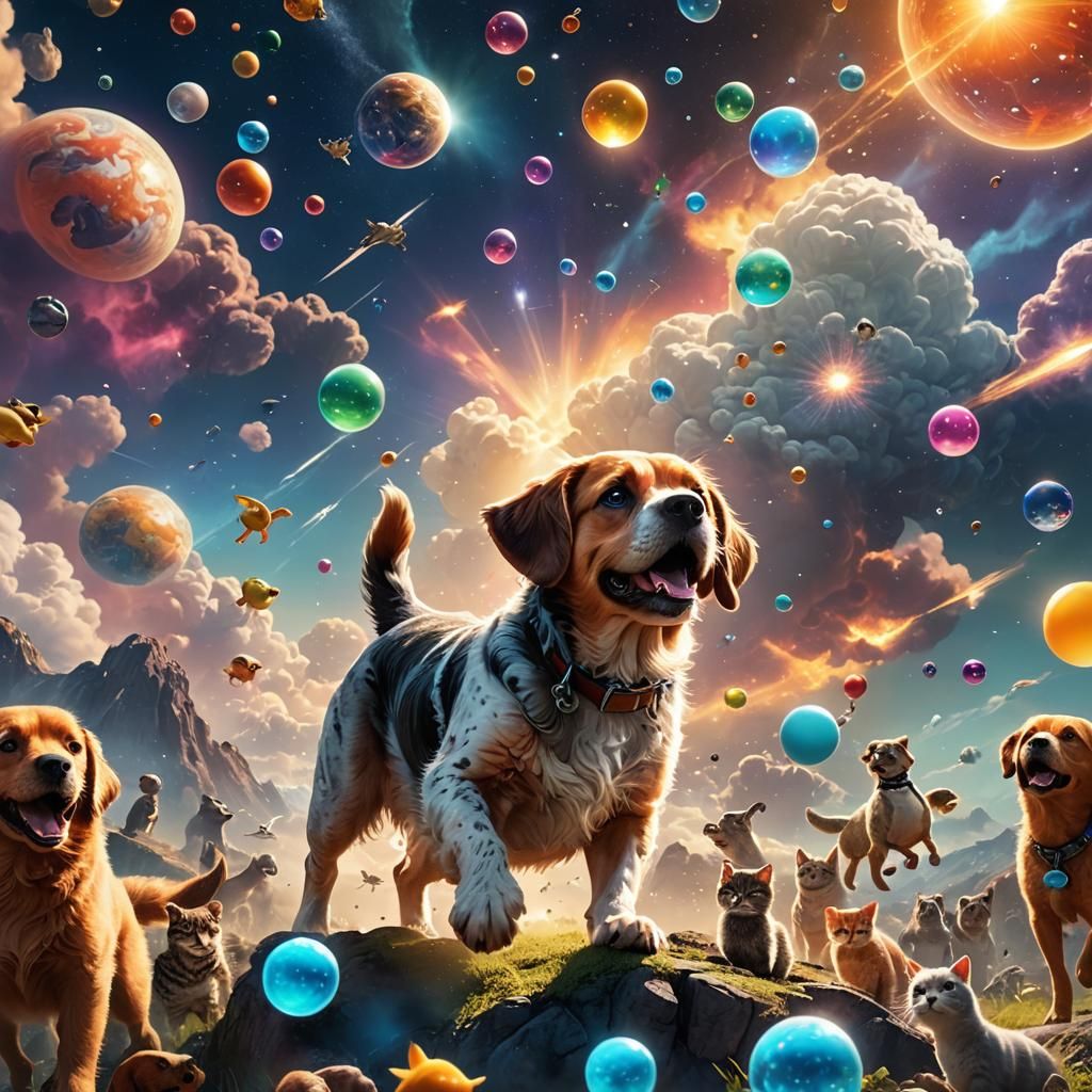 Animals in Space: A Cinematic Digital Painting