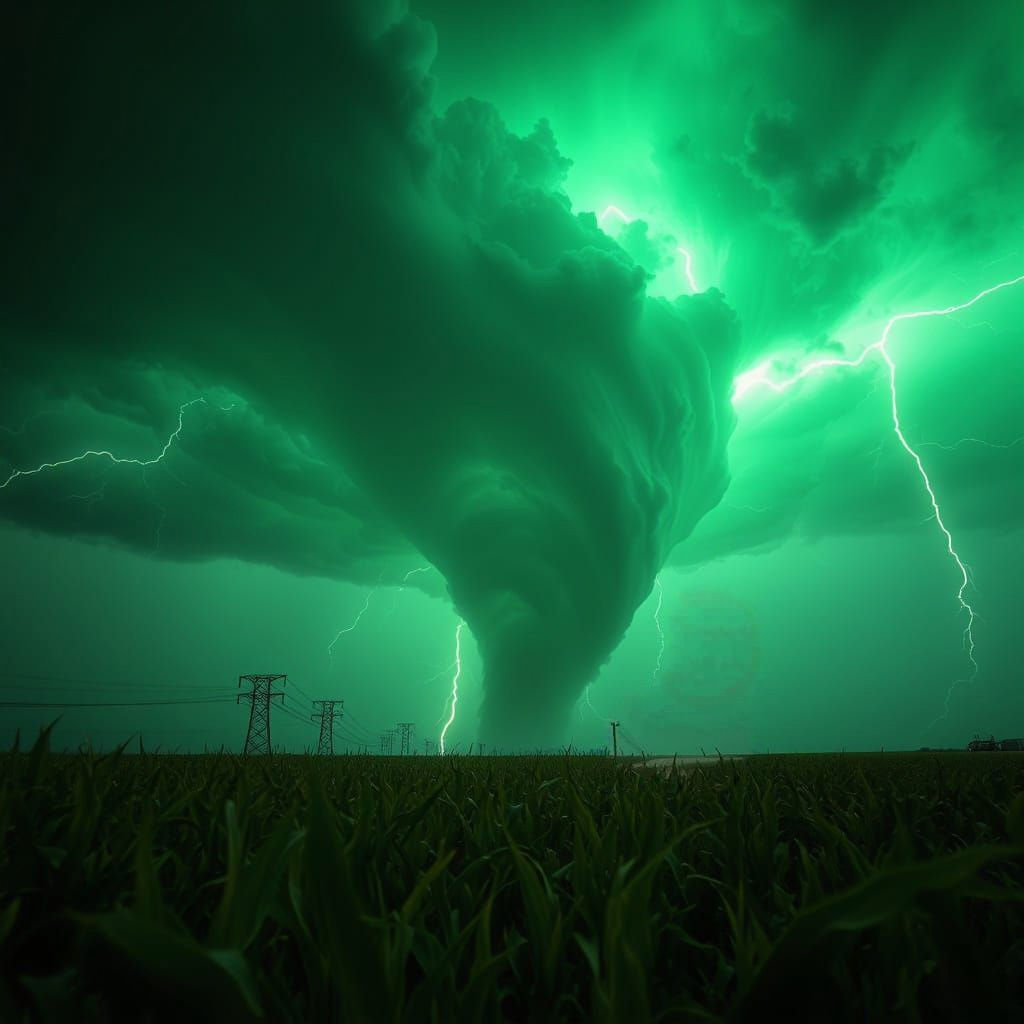 Tornado Scene in a Cinematic Storm