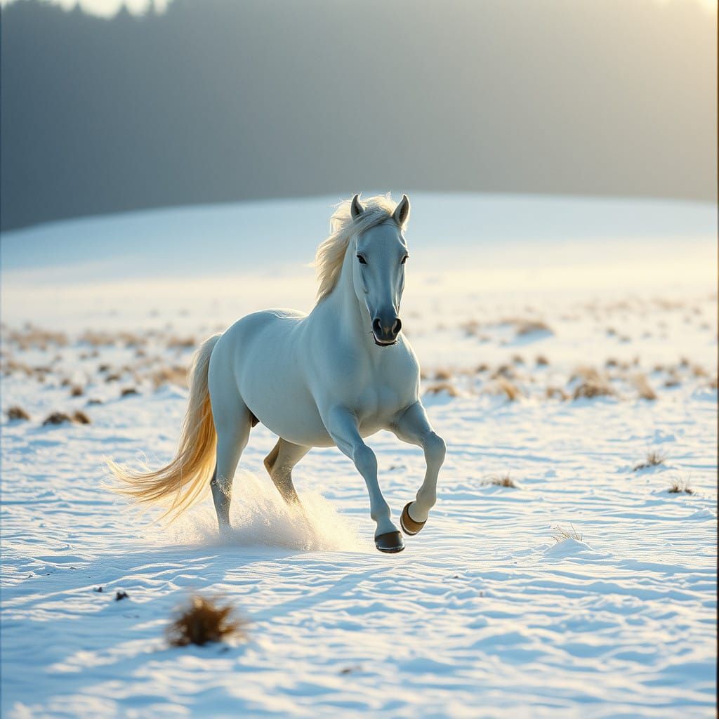 Epic Snowy Realism in Cinematic Film Still