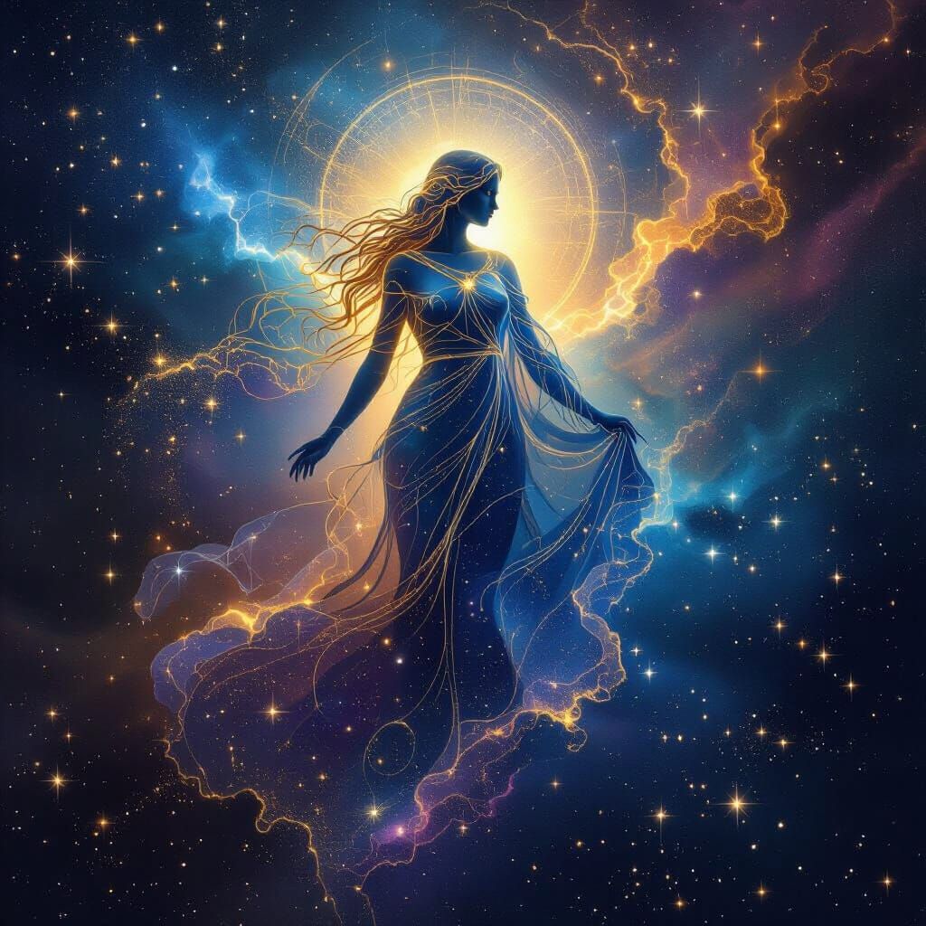 Virgo Constellation in Cosmic Tones