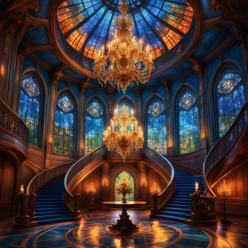Cinderella Mansion in Mystical Forest: Fantasy Concept Art