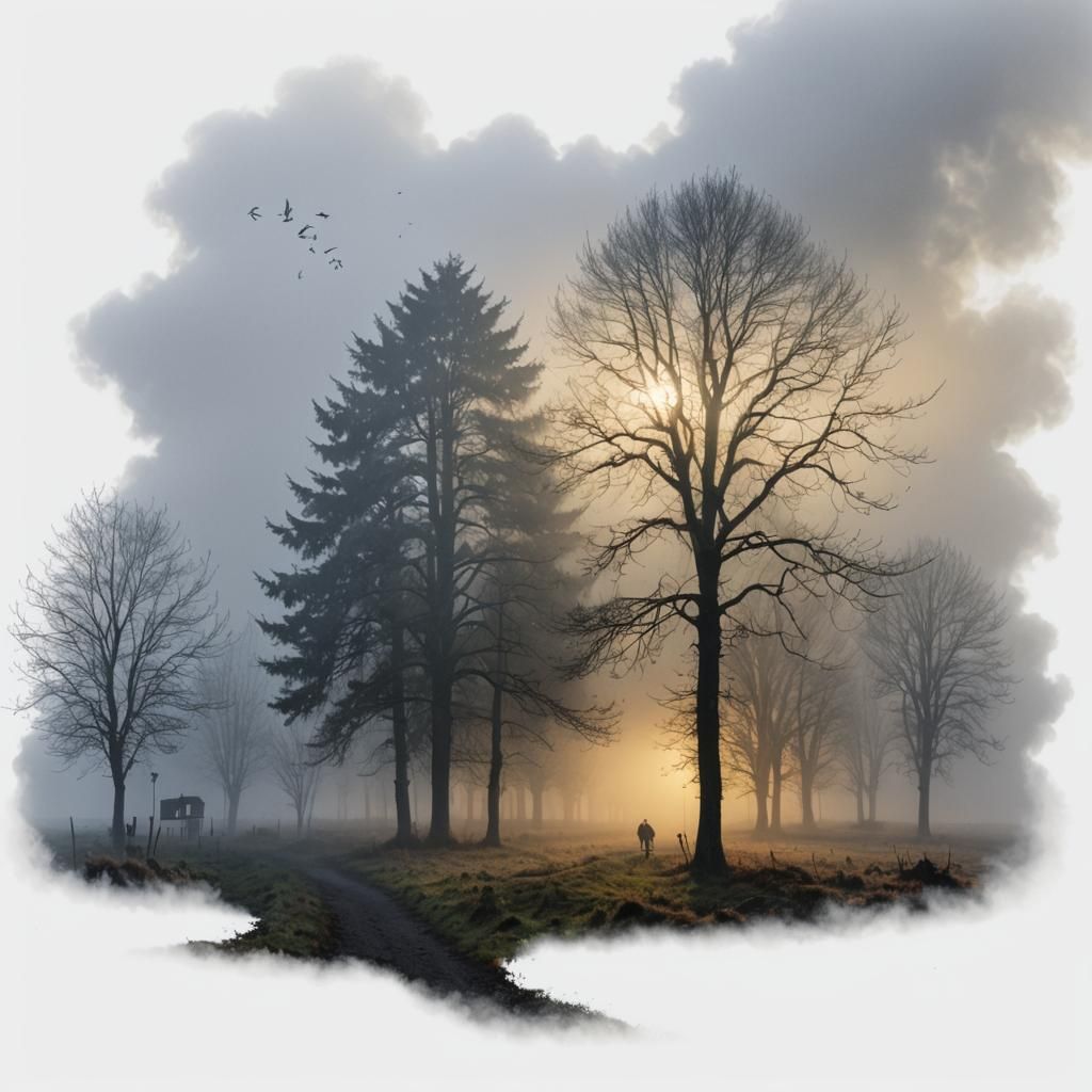 Hyperrealistic Fog: A Rider's New Year Dream