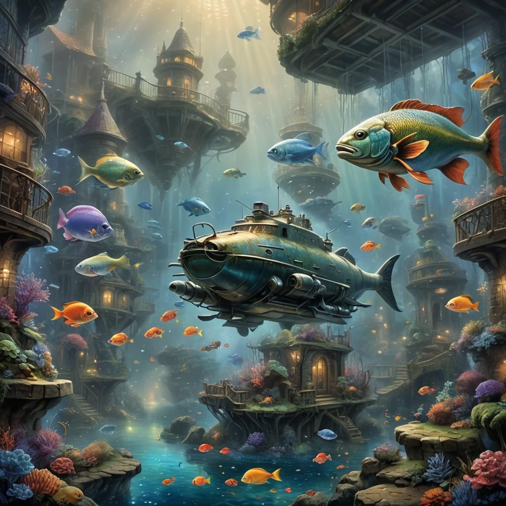 Astonishing Underwater Menagerie in Ethereal Style