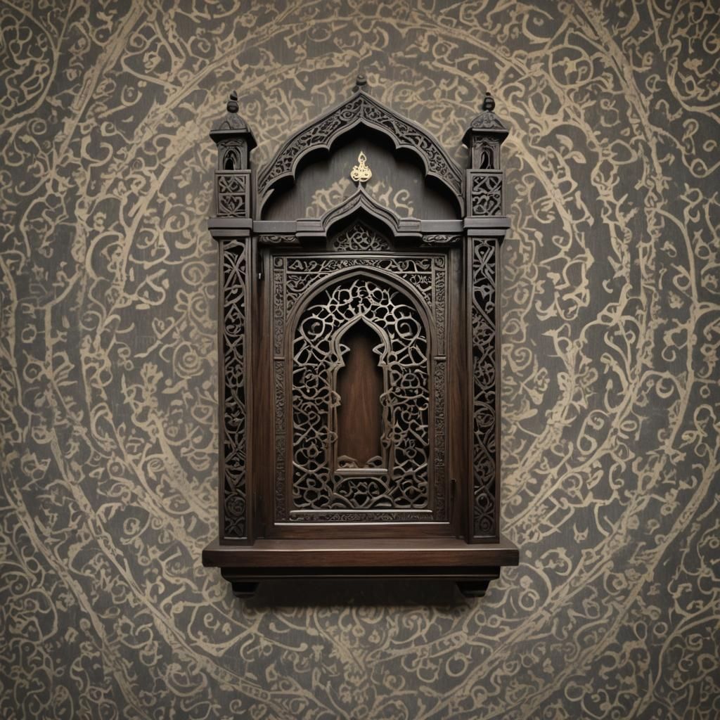 Creepy Dark Chamber with Arabic Kneeler