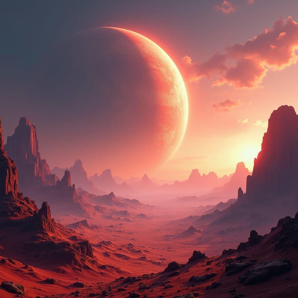 Mystical Mars Landscape in 8K Resolution