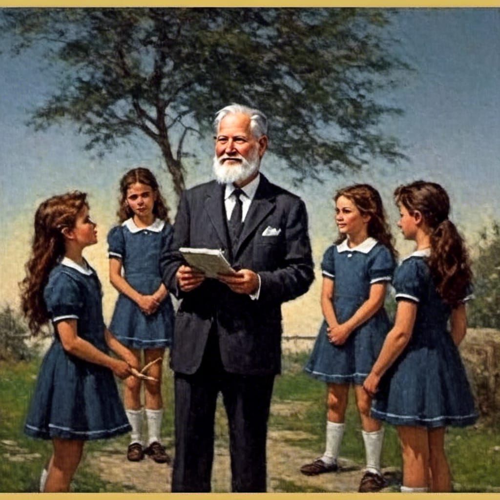 Old Man Speaks to Maidens: Narrative Digital Art