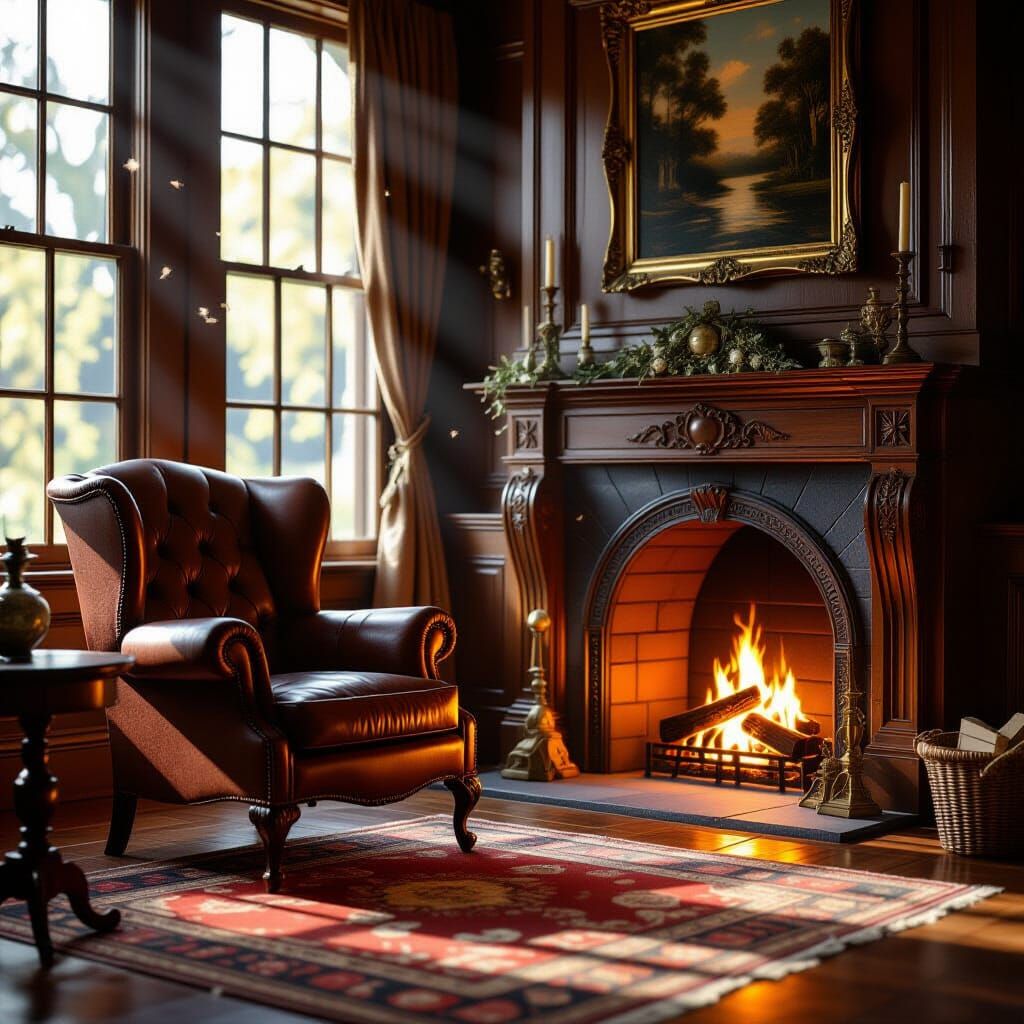 Cozy Historical Interior Photorealistic Matte Painting