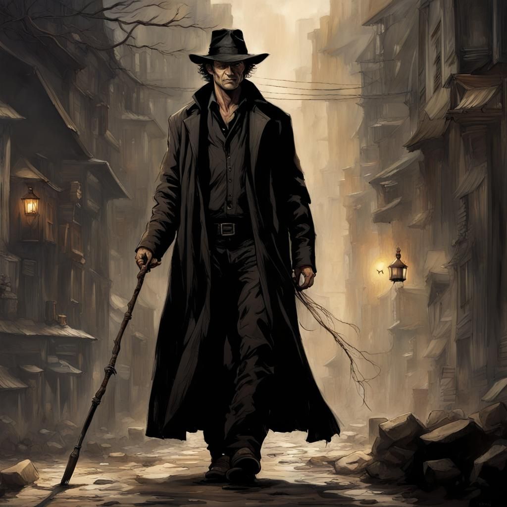 Harry Dresden in Detailed Fantasy Concept Art