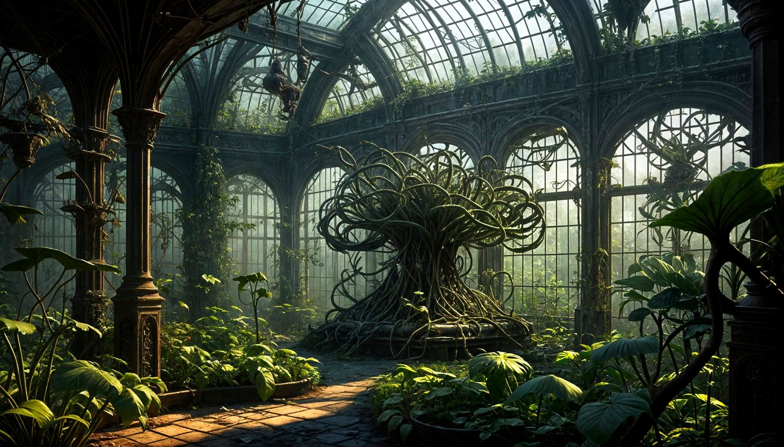 Creepy Victorian Greenhouse with Carnivorous Plants